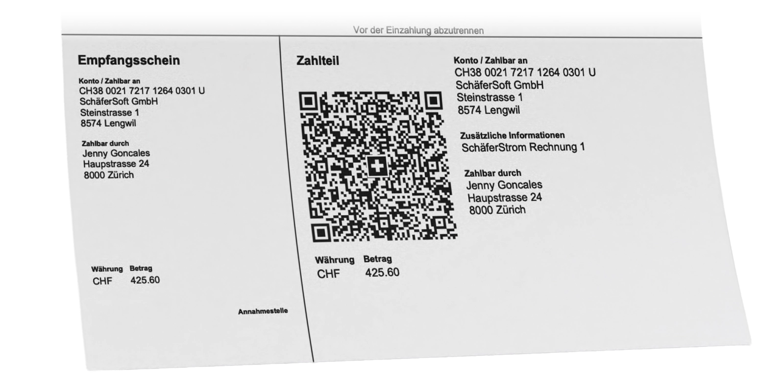 QR Rechnung code
